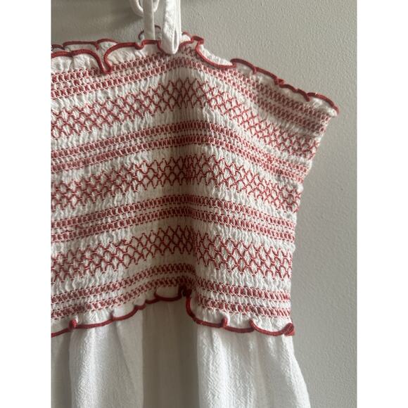 Madewell Tie Strap Smocked Mini Dress Size XL Coastal Beach 90s Y2K - Picture 7 of 12